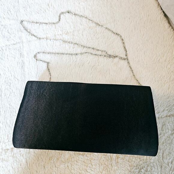 Satin Evening Party Clutch/Crossbody Rhinestones Embellished bag. Events. Party - Picture 10 of 12